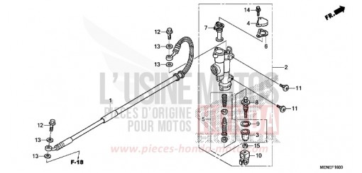 REAR BRAKE MASTER CYLINDER CRF450RE de 2014